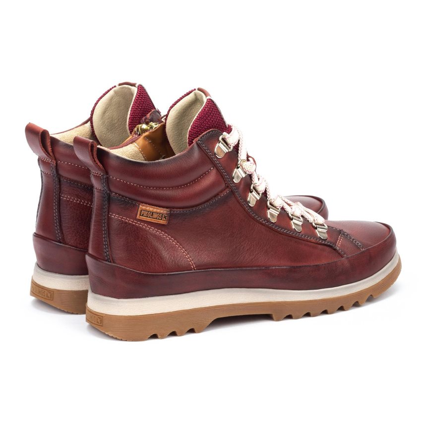 Women's Pikolinos VIGO Ankle Boots Burgundy | NZ F978052